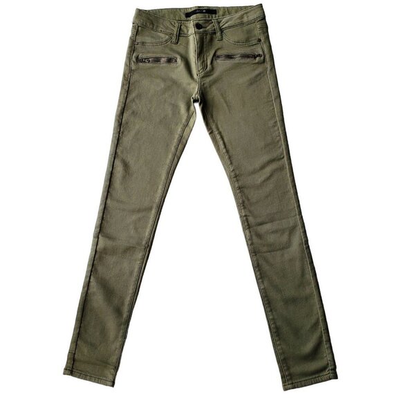 Joe's Jeans Girls' The Rocker Ankle Low-Rise Skinny Olive Green Jeans Big Kid 14 - Picture 2 of 16